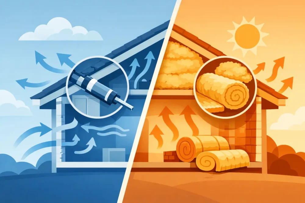 Air Sealing vs Insulation: What Matters Most?