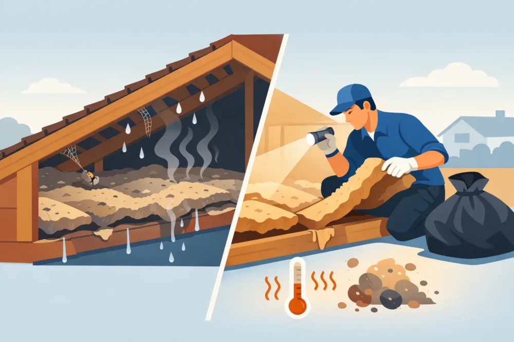 How to Tell If Attic Insulation Needs Removal