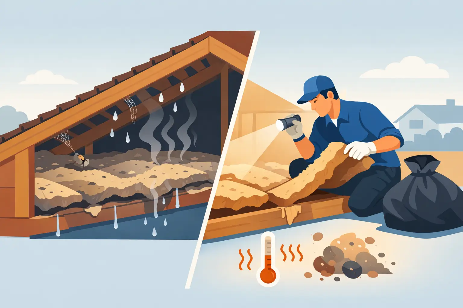 How to Tell If Attic Insulation Needs Removal