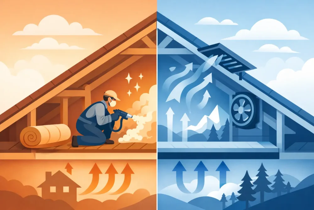 Attic Sealing Versus Ventilation Explained