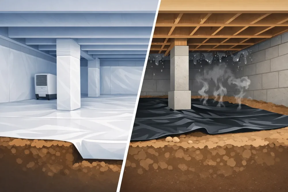 Crawl Space Encapsulation vs Vapor Barrier