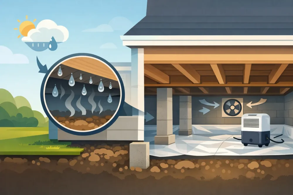 How to Stop Crawl Space Condensation for Good