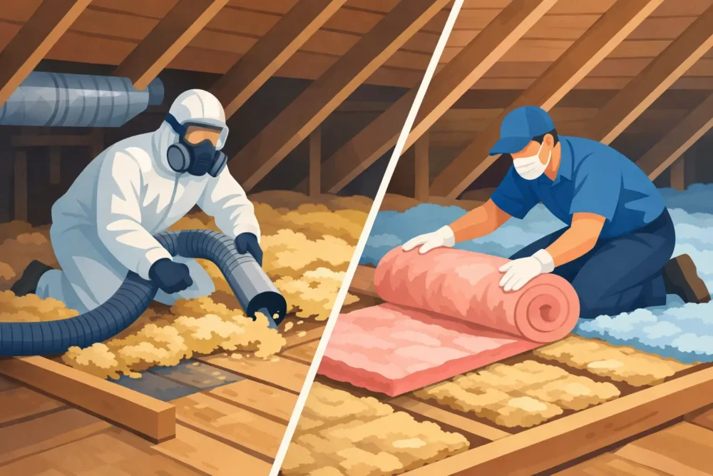 Insulation Removal Versus Insulation Over Old Material